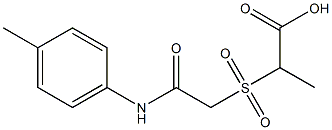 2-({2-[(4-methylphenyl)amino]-2-oxoethyl}sulfonyl)propanoic acid Struktur