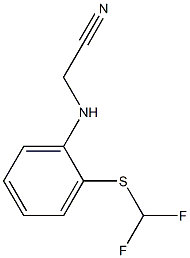 2-({2-[(difluoromethyl)sulfanyl]phenyl}amino)acetonitrile Struktur