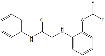 2-({2-[(difluoromethyl)sulfanyl]phenyl}amino)-N-phenylacetamide Struktur