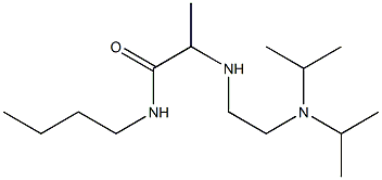 2-({2-[bis(propan-2-yl)amino]ethyl}amino)-N-butylpropanamide Struktur