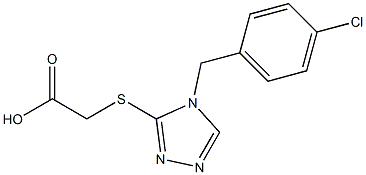 2-({4-[(4-chlorophenyl)methyl]-4H-1,2,4-triazol-3-yl}sulfanyl)acetic acid Struktur