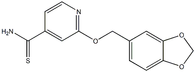 2-(1,3-benzodioxol-5-ylmethoxy)pyridine-4-carbothioamide Struktur