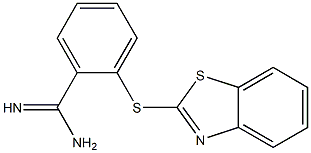 2-(1,3-benzothiazol-2-ylsulfanyl)benzene-1-carboximidamide Struktur