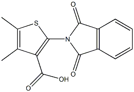 2-(1,3-dioxo-2,3-dihydro-1H-isoindol-2-yl)-4,5-dimethylthiophene-3-carboxylic acid Struktur