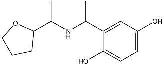 2-(1-{[1-(oxolan-2-yl)ethyl]amino}ethyl)benzene-1,4-diol Struktur