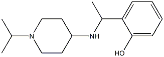 2-(1-{[1-(propan-2-yl)piperidin-4-yl]amino}ethyl)phenol Struktur