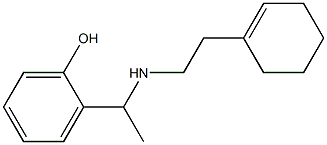 2-(1-{[2-(cyclohex-1-en-1-yl)ethyl]amino}ethyl)phenol Struktur