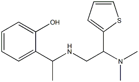 2-(1-{[2-(dimethylamino)-2-(thiophen-2-yl)ethyl]amino}ethyl)phenol Struktur