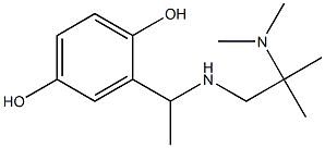 2-(1-{[2-(dimethylamino)-2-methylpropyl]amino}ethyl)benzene-1,4-diol Struktur