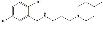 2-(1-{[3-(4-methylpiperidin-1-yl)propyl]amino}ethyl)benzene-1,4-diol Struktur