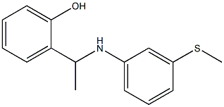 2-(1-{[3-(methylsulfanyl)phenyl]amino}ethyl)phenol Struktur