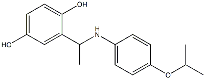 2-(1-{[4-(propan-2-yloxy)phenyl]amino}ethyl)benzene-1,4-diol Struktur