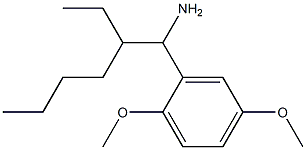 2-(1-amino-2-ethylhexyl)-1,4-dimethoxybenzene Struktur