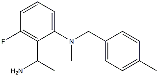 2-(1-aminoethyl)-3-fluoro-N-methyl-N-[(4-methylphenyl)methyl]aniline Struktur