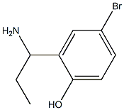 2-(1-aminopropyl)-4-bromophenol Struktur