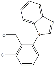 2-(1H-1,3-benzodiazol-1-yl)-6-chlorobenzaldehyde Struktur