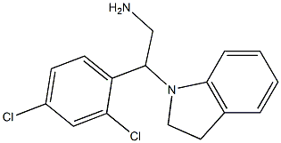 2-(2,4-dichlorophenyl)-2-(2,3-dihydro-1H-indol-1-yl)ethan-1-amine Struktur