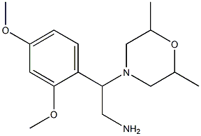 2-(2,4-dimethoxyphenyl)-2-(2,6-dimethylmorpholin-4-yl)ethanamine Struktur