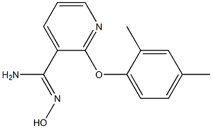 2-(2,4-dimethylphenoxy)-N'-hydroxypyridine-3-carboximidamide Struktur