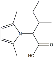 2-(2,5-dimethyl-1H-pyrrol-1-yl)-3-methylpentanoic acid Struktur