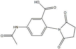 2-(2,5-dioxopyrrolidin-1-yl)-5-acetamidobenzoic acid Struktur