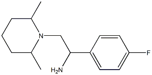 2-(2,6-dimethylpiperidin-1-yl)-1-(4-fluorophenyl)ethanamine Struktur