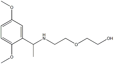 2-(2-{[1-(2,5-dimethoxyphenyl)ethyl]amino}ethoxy)ethan-1-ol Struktur