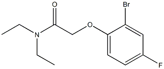 2-(2-bromo-4-fluorophenoxy)-N,N-diethylacetamide Struktur