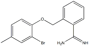 2-(2-bromo-4-methylphenoxymethyl)benzene-1-carboximidamide Struktur