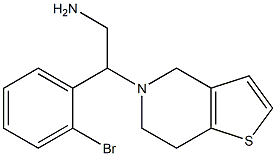 2-(2-bromophenyl)-2-(6,7-dihydrothieno[3,2-c]pyridin-5(4H)-yl)ethanamine Struktur