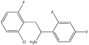 2-(2-chloro-6-fluorophenyl)-1-(2,4-difluorophenyl)ethan-1-amine Struktur