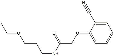 2-(2-cyanophenoxy)-N-(3-ethoxypropyl)acetamide Struktur