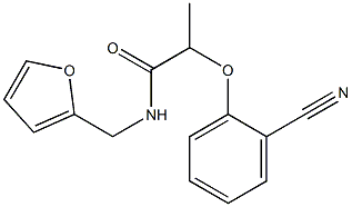 2-(2-cyanophenoxy)-N-(furan-2-ylmethyl)propanamide Struktur