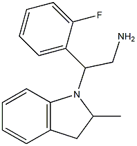 2-(2-fluorophenyl)-2-(2-methyl-2,3-dihydro-1H-indol-1-yl)ethan-1-amine Struktur