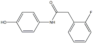 2-(2-fluorophenyl)-N-(4-hydroxyphenyl)acetamide Struktur