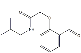 2-(2-formylphenoxy)-N-(2-methylpropyl)propanamide Struktur