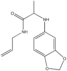 2-(2H-1,3-benzodioxol-5-ylamino)-N-(prop-2-en-1-yl)propanamide Struktur