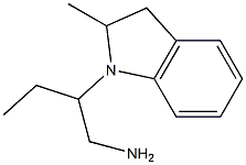 2-(2-methyl-2,3-dihydro-1H-indol-1-yl)butan-1-amine Struktur