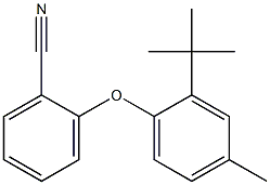 2-(2-tert-butyl-4-methylphenoxy)benzonitrile Struktur