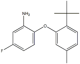 2-(2-tert-butyl-5-methylphenoxy)-5-fluoroaniline Struktur