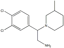 2-(3,4-dichlorophenyl)-2-(3-methylpiperidin-1-yl)ethan-1-amine Struktur