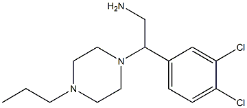 2-(3,4-dichlorophenyl)-2-(4-propylpiperazin-1-yl)ethan-1-amine Struktur