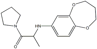 2-(3,4-dihydro-2H-1,5-benzodioxepin-7-ylamino)-1-(pyrrolidin-1-yl)propan-1-one Struktur