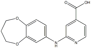 2-(3,4-dihydro-2H-1,5-benzodioxepin-7-ylamino)pyridine-4-carboxylic acid Struktur