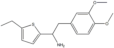 2-(3,4-dimethoxyphenyl)-1-(5-ethylthiophen-2-yl)ethan-1-amine Struktur