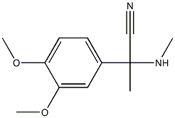 2-(3,4-dimethoxyphenyl)-2-(methylamino)propanenitrile Struktur