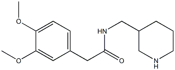 2-(3,4-dimethoxyphenyl)-N-(piperidin-3-ylmethyl)acetamide Struktur