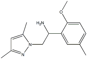 2-(3,5-dimethyl-1H-pyrazol-1-yl)-1-(2-methoxy-5-methylphenyl)ethanamine Struktur