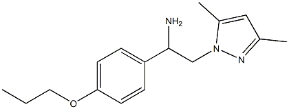 2-(3,5-dimethyl-1H-pyrazol-1-yl)-1-(4-propoxyphenyl)ethanamine Struktur