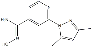 2-(3,5-dimethyl-1H-pyrazol-1-yl)-N'-hydroxypyridine-4-carboximidamide Struktur